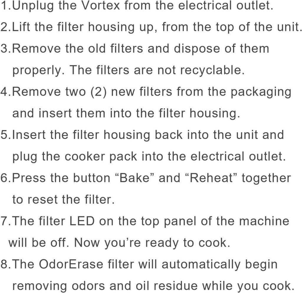10PCS Replacement Odor Erase Air Filters for Instant Pot Air Fryer Vortex Plus 6QT
