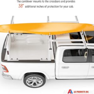 aa racks model apx25 e aluminum pickup truck ladder rack wcantilever extension sandy white 2 packages review