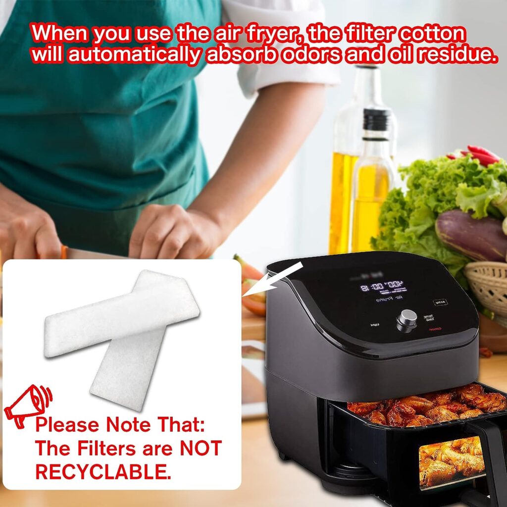 Air Fryer Replacement Filters, Filters Accessories Compatible with Instant Air Fryer Vortex Plus 6QT can Odor Erase and Oil Residue and Keep pan Health and Clean 16Pack