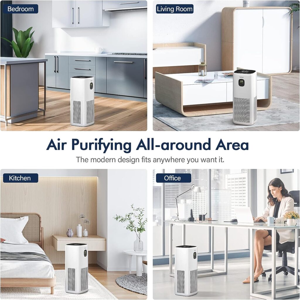Air Purifiers for Large Room, Quiet Air Purifier for Home Bedroom Up To 1596 Sq Ft, Auto Mode, Remote, Remove 99.99% of Particle, Pet Allergies, Smoke, Dust(large)