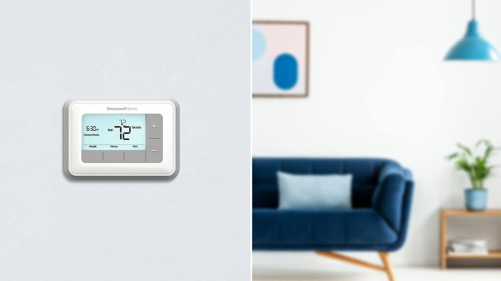 Honeywell Home RTH7560E 7-Day Flexible Programmable Thermostat-Extra-Large Backlit Display, White