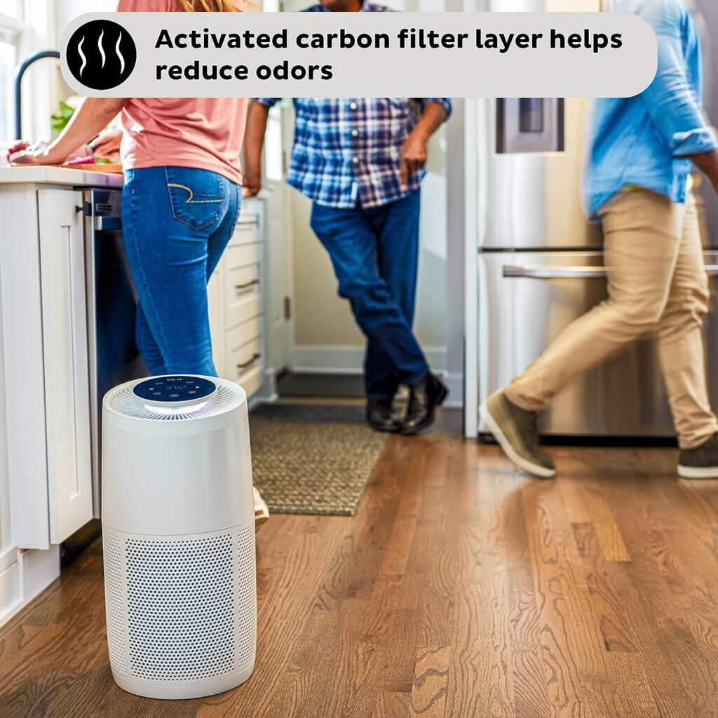 Instant HEPA Quiet Air Purifier, From the Makers of Instant Pot with Plasma Ion Technology for Rooms up to 1,940ft2, removes 99% of Dust, Smoke, Odors, Pollen  Pet Hair, for Bedrooms, Offices, Pearl