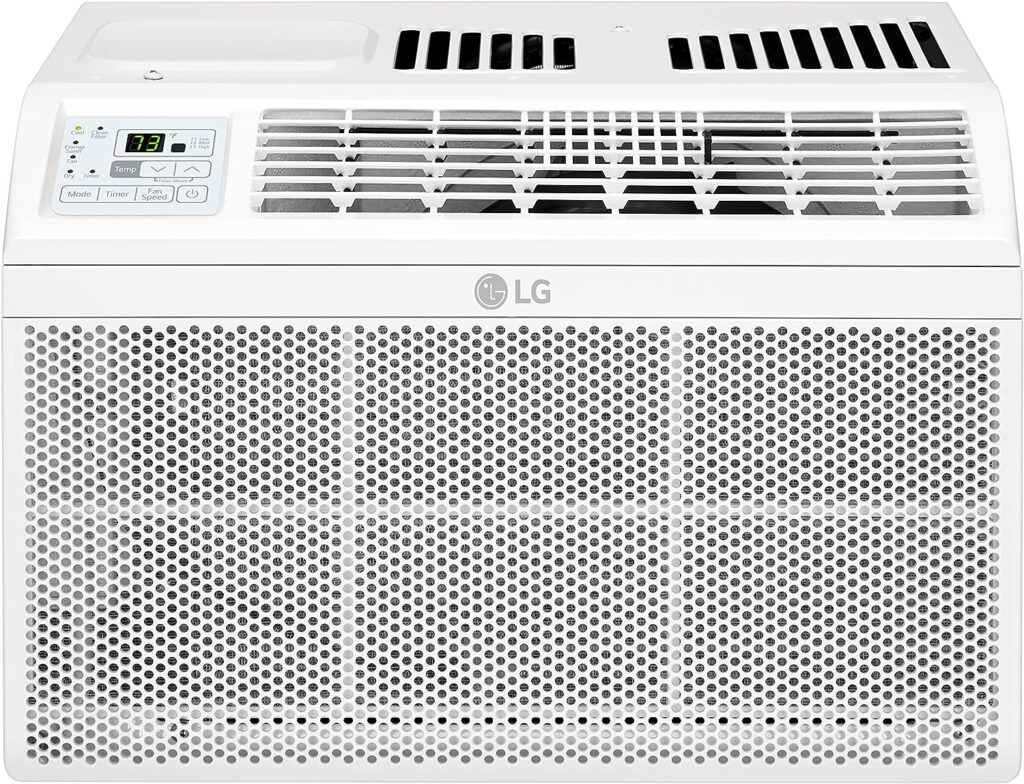 LG 5800 BTU Window Air Conditioners [2023 New] Remote Control Ultra-Quite Compact-size Washable Filter Multi-Speed Fan Cools 260 Sq.Ft. Small Room AC Unit air conditioner Easy Install White LW6023R