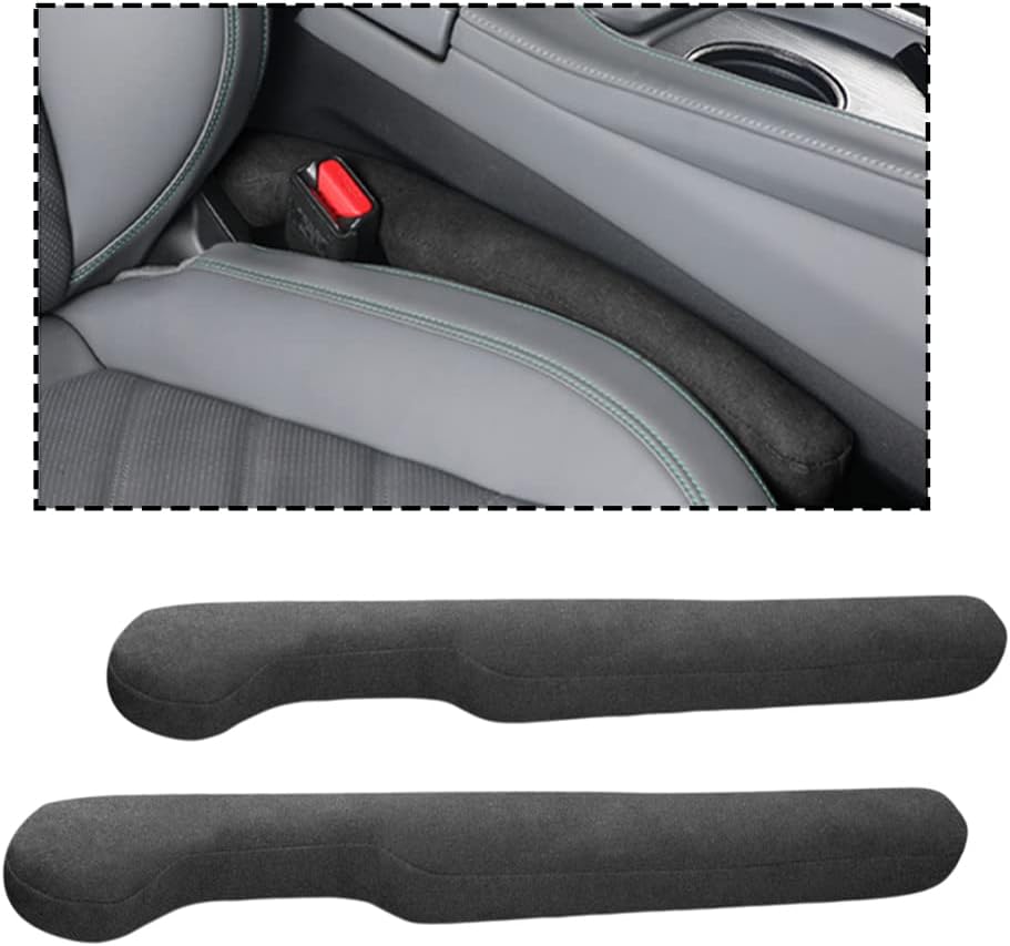 LKAHG Car Seat Gap Filler, 2 Pack Organizer Fill The Gap Between Seat and Console Side, Blocker Stop Things from Dropping Under, Car Accessories Universal Fit for Most Vehicles, SUV, Truck (Black)