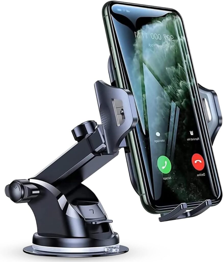 S AND H Universal Phone Mount for Car, [Powerful Suction] Hands-Free Cell Phone Holder Car,Compatible iPhone 13 12 11 Pro Max Xs XR X 8, Galaxy s20 Note 10 and Other