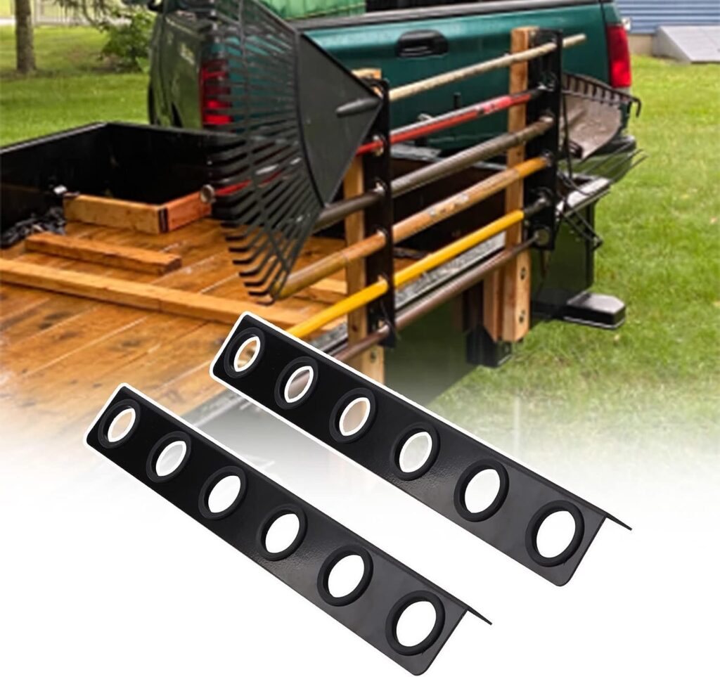 vikofan 6-Tool Landscape Truck Trailer Rack Tool Storage Rack Shovel Rack