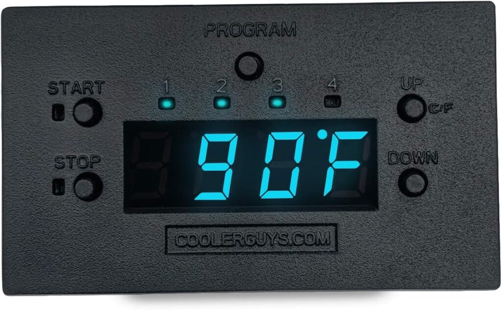 Coolerguys Programmable Fan Thermostat Controller with Staggered Interval Settings