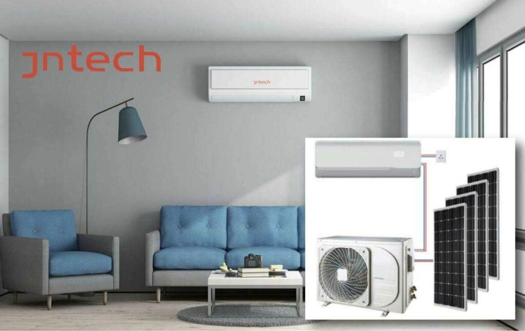 JNTECH 18000BTU Solar ACDC Inverter Ductless Mini Split Air Conditioner  Heater, Multi
