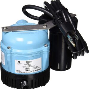 little giant 550521 1 abs 115 volt 1150 hp 205 gph shallow pan condensate removal pump for portable air conditioners deh 4