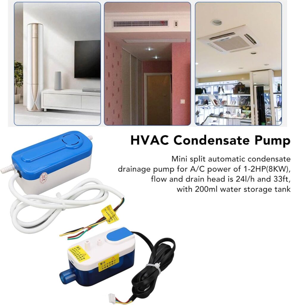 Mini Split HVAC Condensate Pump Air Conditioning Drain Pump Automatic Condensate Removal Pump AC110‑240V