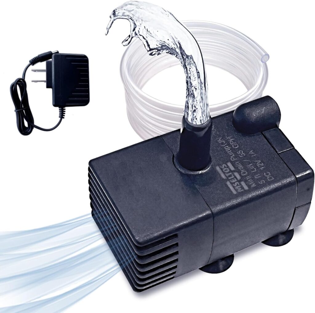 MSELTOS Mini Submersible Pump with Water Level Sensor, 5ft Lift, 55GPH Removable Small Condensate Pump for HVAC, AC Unit, Ice Maker, 110/230V, Automatic Drain Pump, Condensation Pump
