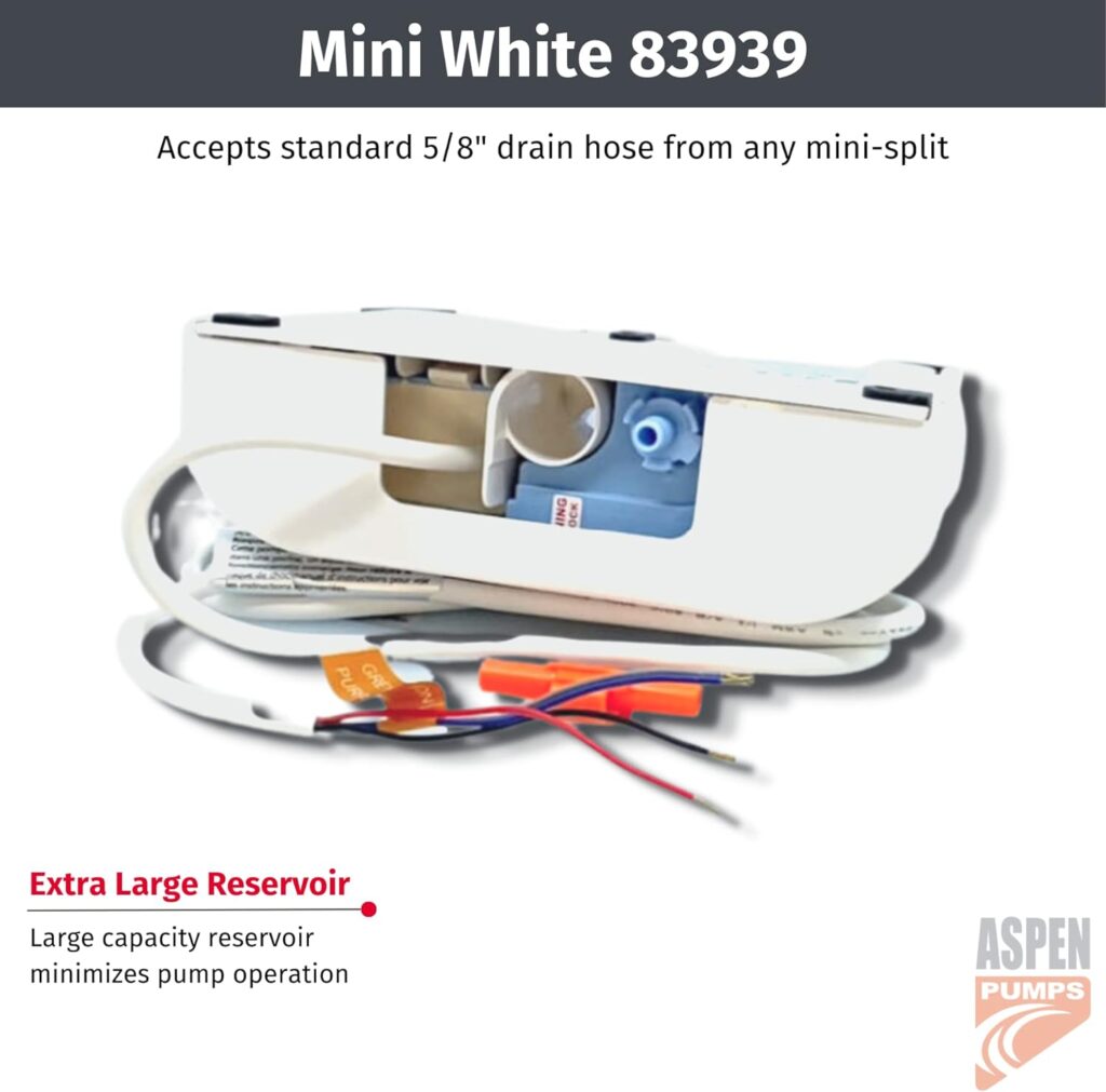 Rectorseal 83939 Aspen Mini 100-250V Condensate Pump, White