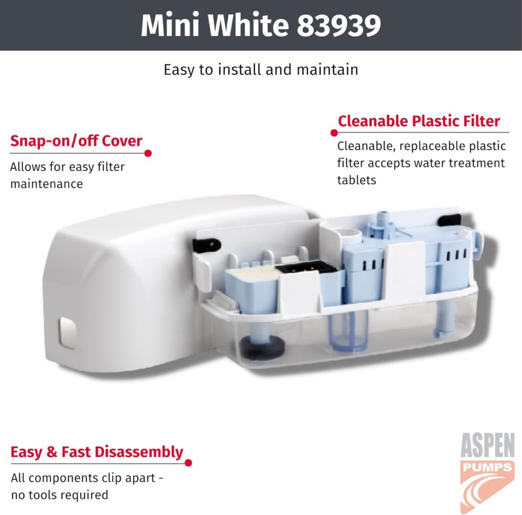 Rectorseal 83939 Aspen Mini 100-250V Condensate Pump, White