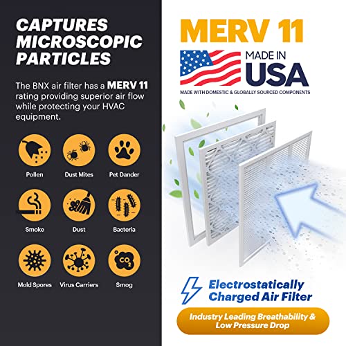 Ultimate Allergy Defense: BNX TruFilter 20x23x1 Air Filter MERV 11 (6-Pack) - Made in USA 2 Ultimate Allergy Defense: BNX TruFilter 20x23x1 Air Filter MERV 11 (6-Pack) - Made in USA - Image 2