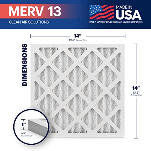 Upgrade Your Indoor Air Quality with BNX TruFilter 14x14x1 Air Filter MERV 13 (6-Pack) - Made in USA 2 Upgrade Your Indoor Air Quality with BNX TruFilter 14x14x1 Air Filter MERV 13 (6-Pack) - Made in USA - Image 2