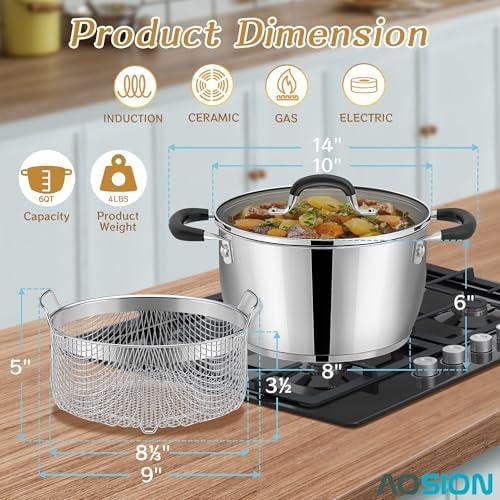 AOSION 6QT Stockpot: Our Versatile Kitchen Companion!