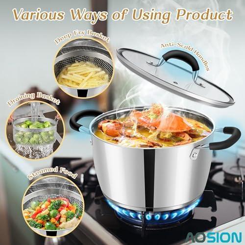 AOSION 6QT Stockpot: Our Versatile Kitchen Companion!