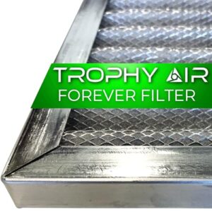 Trophy Air | Merv 8 | Washable Furnace Filter | Lifetime HVAC & Furnace Air Filter | Washable Electrostatic | High Dust Holding Capacity | Premium Quality Aluminum | 20x25x1