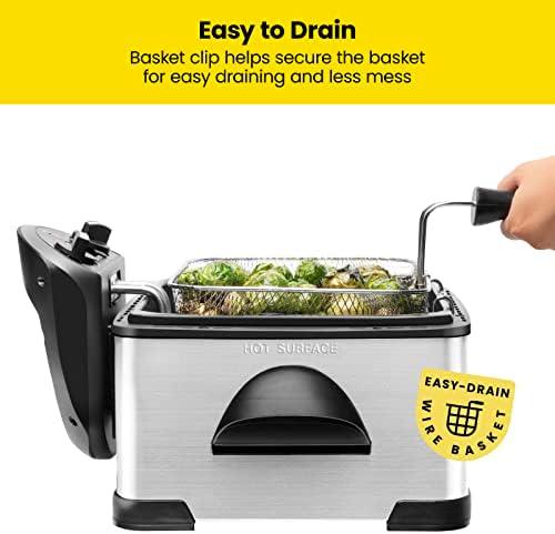 Fry Like Pros at Home with Chefman 4.5L⁢ Jumbo Deep Fryer!