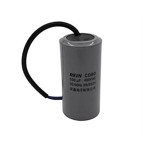 KQBNHV 10pcs AC Motor Capacitor Start Capacitor CD60 450VAC 75/100/250/300/350/500UF 450V(500UF450V)