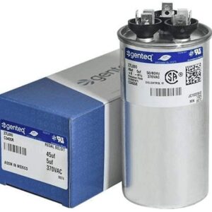 Genteq c3455r GE Round Capacitor 45 5 uf MFD, 97F9895, Z97F995, 97F9895BZ3, 27L880, 370V