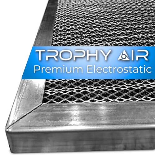 Trophy Air Washable Electrostatic HVAC Furnace Air Filter, Lasts a Lifetime, 6 Stage Permanent Air Filter, Healthier Home or Office, Made in The USA - Increases Airflow (12x12x1)