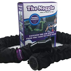 NOGGLE, 8ft - Kids Personal Air Conditioning System, Made in USA, Directs Cool Air to Children in The Backseat - Air Conditioning Vent Hose for Vehicles, Making The Back Seat Cool Again - Black