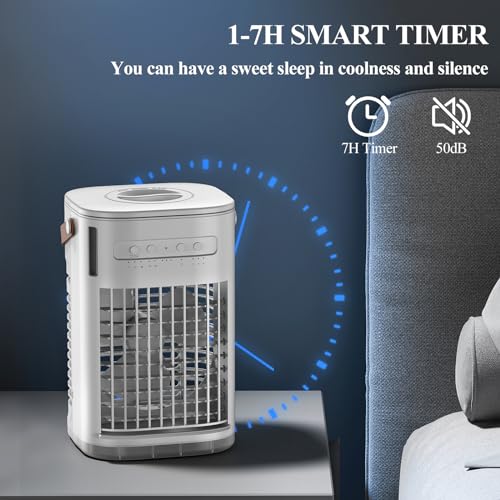 "3-in-1 Portable Mini Air Cooler with Remote, Timer, USB, and 7 LED Lights" - Image 3