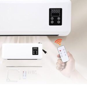 Generic 2 In 1 Wall Mounted Mobile Air Electric Fan, Wall Mounted Mobile Air Conditioner, 2024 Mini Split AC/Heating System, Portable, Ductless, With Remote, For Home/Office/Bedroom, White