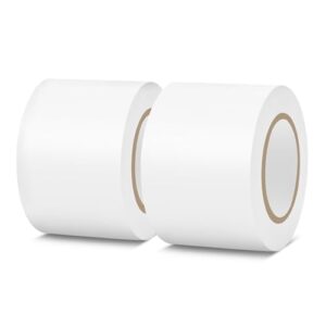 FavorCOOL 2 Pack Pipe Wrap Tape with PVC Backing, 50' Length X 2" Width White Insulation Tape, Chemical Resistant for Insulation and Protection of Electrical Wires, Water Pipes and Underground Pipes