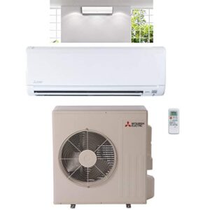 Mitsubishi 12,000 BTU SEER 16 Wall Mount Ductless Mini-Split Inverter Cool & Heat Pump System 1 Ton Energy Efficient