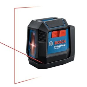 BOSCH GLL50-20 50 Ft Self-Leveling Cross-Line Laser, Includes Integrated Magnetic Mount & 2 AA Batteries