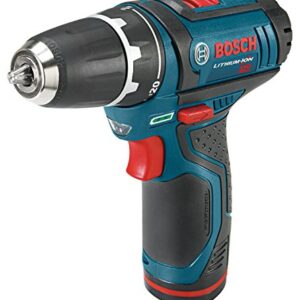 BOSCH PS31-2A 12V Max 3/8 Inch Drill/Driver Kit with (2) 2 Ah Batteries and Charger, Variable Speed