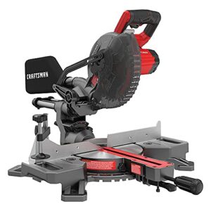 CRAFTSMAN V20 Cordless Sliding Miter Saw, 7-1/4 inch, Single Bevel, Battery and Charger Included (CMCS714M1)