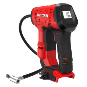 CRAFTSMAN V20 Cordless Tire Inflator, Up to 150 PSI, with Digital Pressure Gauge, Bare Tool Only (CMCE521B)