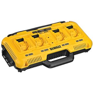 DEWALT 20V MAX* Charger, 4-Port, Rapid Charge (DCB104) , Black/Yellow