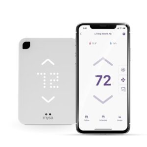 Mysa Smart Thermostat for Mini-Split AC/Heat Pumps | Smart Controller Replaces Remote | Easy Setup | Use w/HomeKit, Alexa, Google Home | Wi-Fi Programmable | Remote Control with Free App