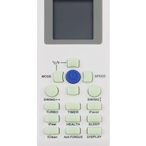 AULCMEET YKR-P/001E Replace AC Remote Controller Compatible with AUX/York Mini Split Air Conditioner Sub A/C Remote YKR-P/002E YKRP/002E YKR-P/003E ASW-H12A2INV