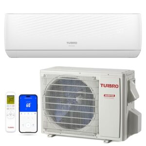 TURBRO 12,000 BTU Ductless Mini Split Inverter AC with Heat Pump, 17 SEER2, 230V, WiFi-Enabled, Cools up to 750 Sq.Ft, Finnmark Series