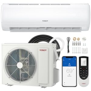 TOSOT 9,000 BTU Mini-Split Air Conditioner, Wifi Enabled Ductless Inverter Split System AC Unit Heating System, Compatible with Alexa - 20.5 SEER2 230V