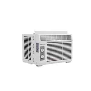 Amazon Basics Window Air Conditioner, 5000 BTU, Cools up to 150 Sq. Ft., White AC Unit, Mechanical Control