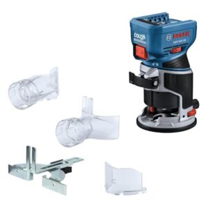 BOSCH GKF18V-25N 18V Brushless Colt™ Palm Router | Cordless Power and Precision for Woodworking Projects - Includes Dust Extraction System and Variable Speed Control (Bare Tool)