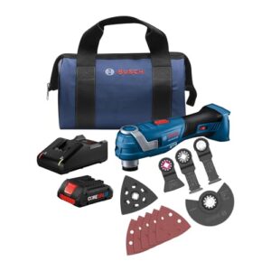 Bosch GOP18V-34B14-RT 18V Brushless Lithium-Ion Cordless StarlockPlus Oscillating Multi-Tool Kit (4 Ah) (Renewed)