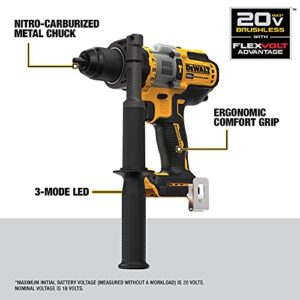 DEWALT FLEXVOLT ADVANTAGE 20V MAX* Hammer Drill, Cordless, 1/2-Inch, Tool Only (DCD999B)