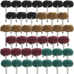 Rocaris 40 Pack 1 inch Abrasive Wheel Buffing Polishing Wheel Set for Rotary Tool - 25mm…
