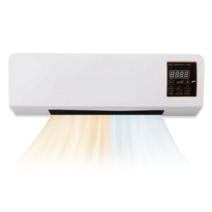 Sonew Electric Wall Heater with Remote Control, Highly Efficient Wide Angles Mobile Small Air Conditioner, Dual Use Wall Mounted Heating Machine, for Indoor Use, Easy Install