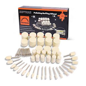 XUPYNAR 100PCS Polishing Buffing Wheel for Dremel Polishing Kit, Polishing Wheel for Dremel Tool Accessories, with 1/8" Shank for Dremel Buffing Wheels