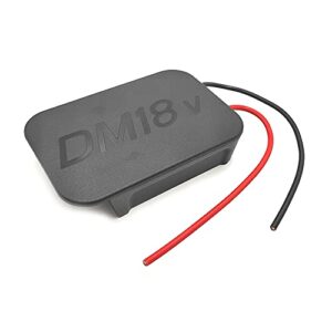 Battery Adapter for DEWALT 18V/ 20V MAX & Milwaukee M18 18V Lithium Battery Power Mount Connector Dock Holder, Power Wheels Adapter DIY Drill Tools RC Toys with 12AWG Wires
