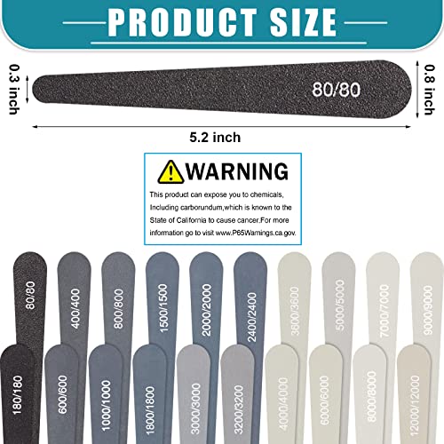 Honoson 20-Pc Sanding Sticks for Models, Wood & Metal - Wet/Dry Grits 2 Honoson 20-Pc Sanding Sticks for Models, Wood & Metal - Wet/Dry Grits - Image 2