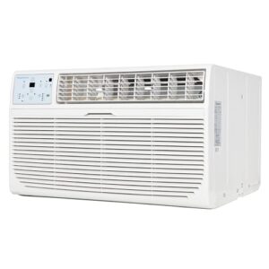 Keystone 8,000 BTU 115V Wall Mounted Air Conditioner with Supplemental Heat and Dehumidifier Function, Quiet Wall AC with Remote Control for Small and Medium Sized Rooms up to 350 Sq.Ft.